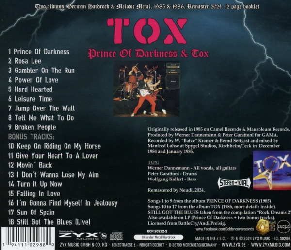 Prince Of Darkness (1985) & Tox (1986) 1