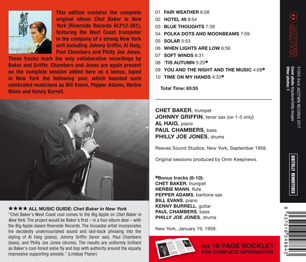 Chet Baker In New York 1