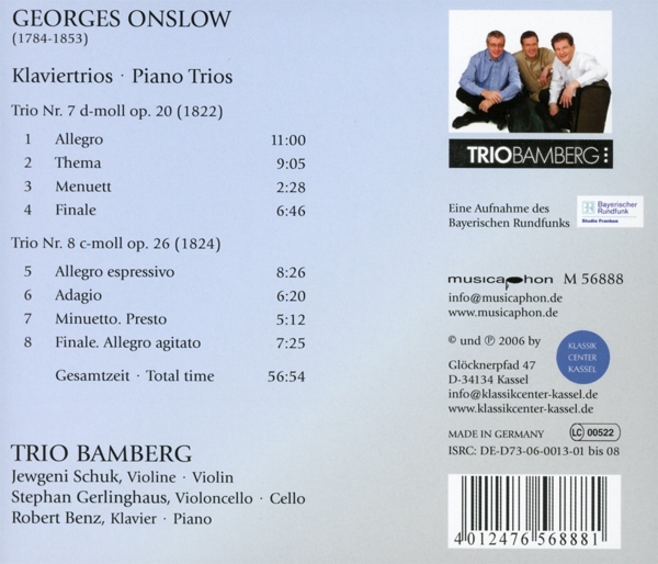Klaviertrios 7 op.20 Und 8 op.26 1