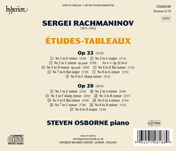 Etudes-Tableaux Op. 33 & 39 1