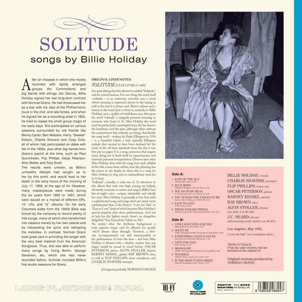 Solitude-Songs By Billie Holiday (Ltd.180g Farb 1