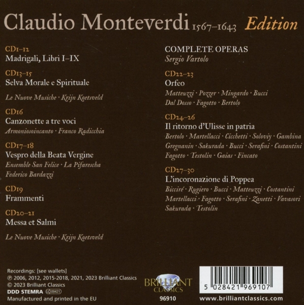 Monteverdi:Monteverdi Edition 1