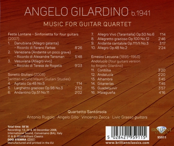 Gilardino:Music For Guitar Quartet 1