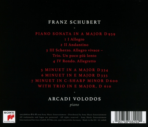 Piano Sonata D.959 & Minuets D.334, 335, 600 1