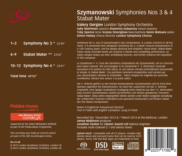 Matthews / Spence / Gubanova / Gergiev / LSO & Amp 1