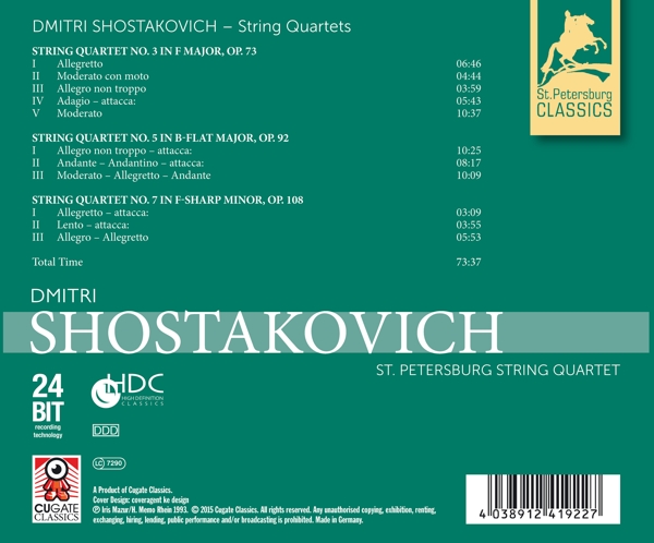 Streichquartette 3, 5, 7 1