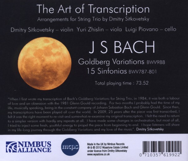 Goldberg-Variationen/ 15 Sinfonias 1