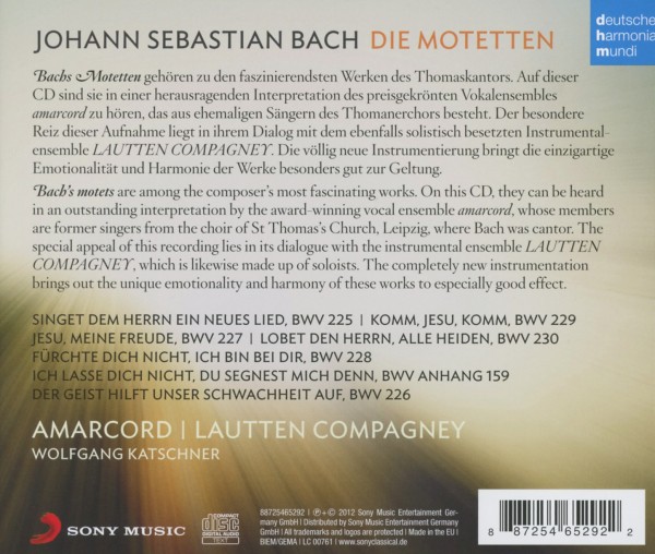 Bach: Die Motetten 1
