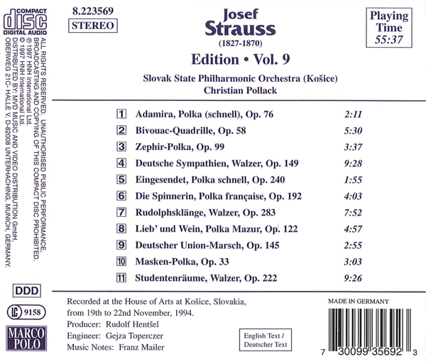 Josef Strauss-Edition Vol.9 1