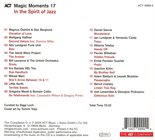 Magic Moments 17-In The Spirit Of Jazz(Digipak) 1