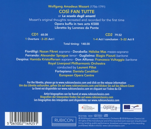 Cosi Fan Tutte-Mozarts Original 1