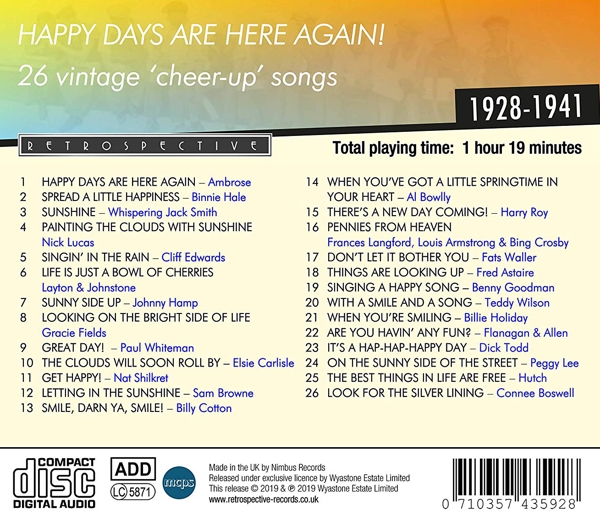 Happy Days Are Here Again! 1