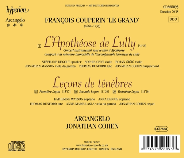L\'Apotheose de Lully/ Leçons de Ténèbres 1