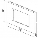Tem - Serie Modul Rahmen OL COVER PLATE LINE3M PW