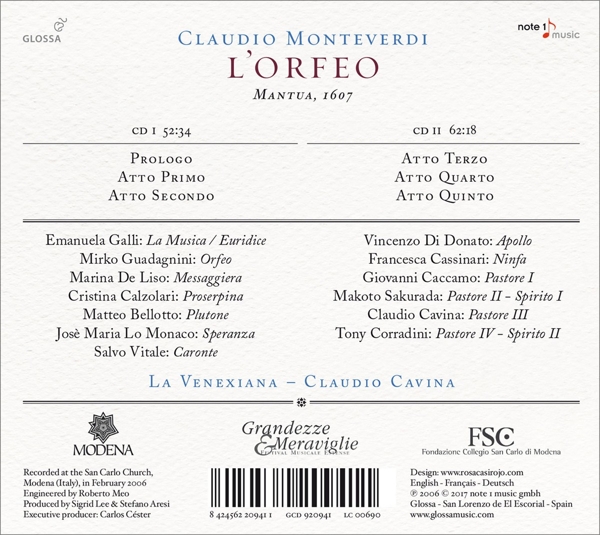 L\'Orfeo (Mantua, 1607) 1