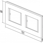 Tem - Serie Modul Rahmen OL COVER PLATE LINE2x2M PW