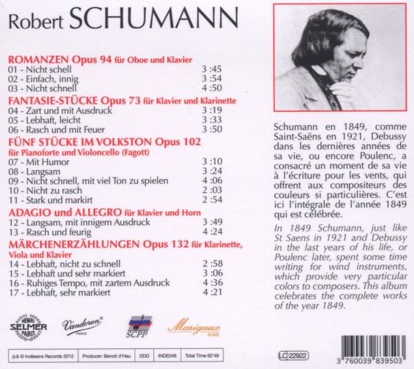 Robert Schumann: 1849-Kammermusik für Bläser 1