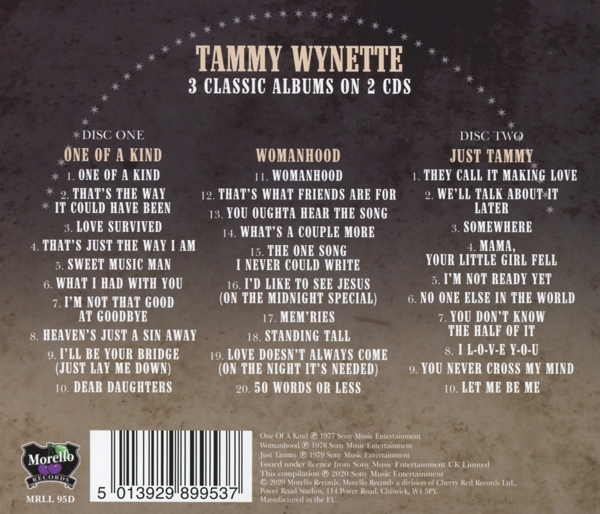 One Of A Kind/ Womanhood/ Just Tammy (2CD) 1
