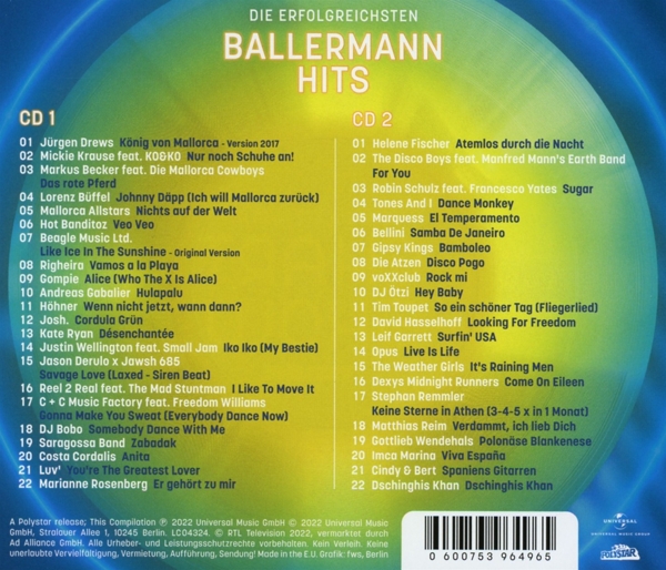 Die Ultimative Chartshow-Ballermannhits (50 Jahre) 1