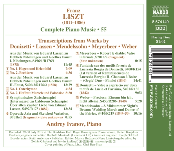 Sämtliche Klaviermusik, Vol.55 1
