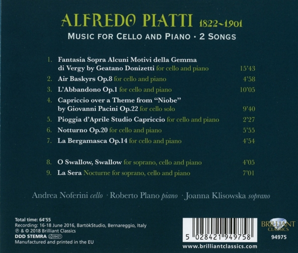 Music For Cello And Piano 1
