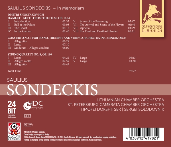 Saulius Sondeckis In Memoriam 1