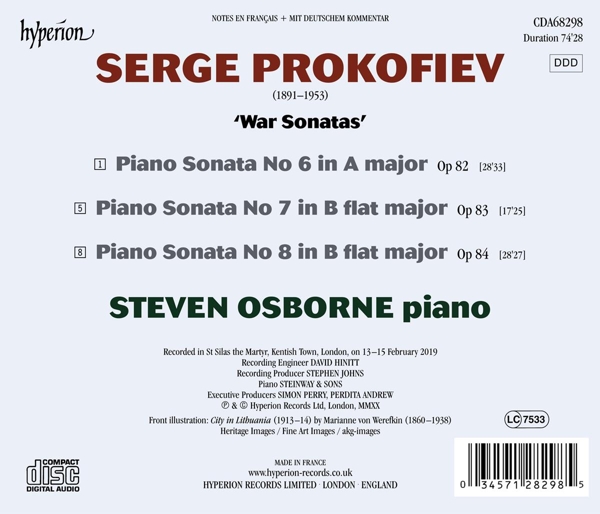 War Sonatas - Klaviersonaten 6-8 1