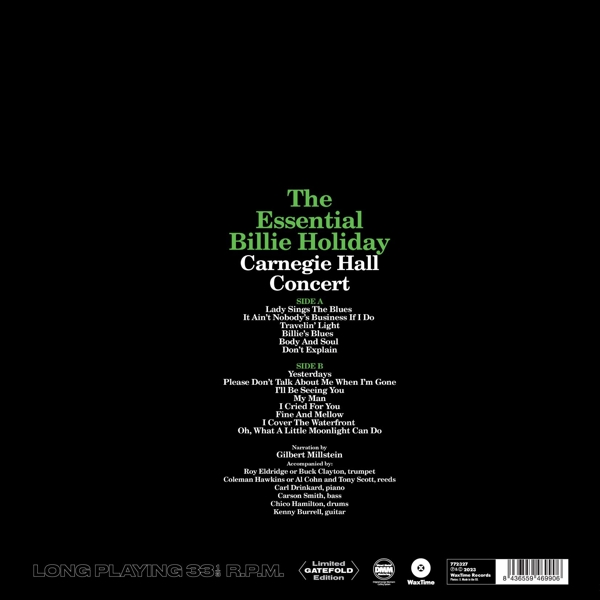 The Essential Billie Holiday Carnegie Hall Concert 1