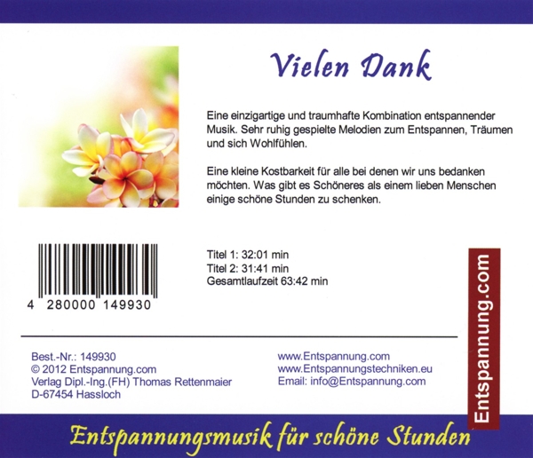 Vielen Dank-Entspannungsmusik für schöne Stunden 1