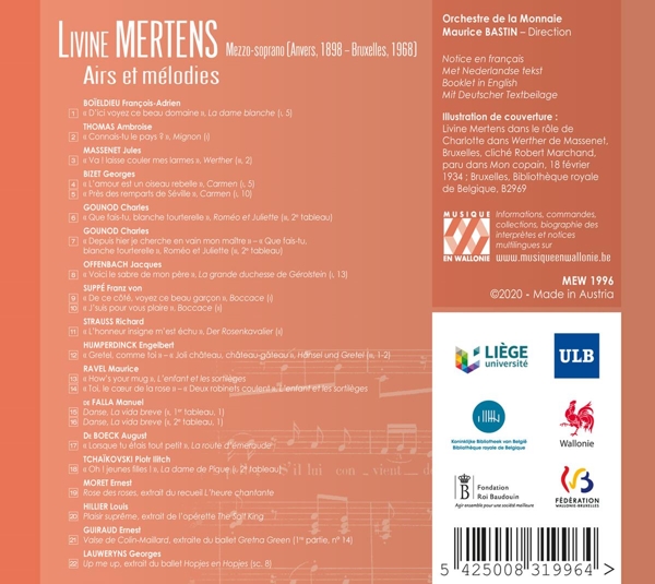 Livine Mertens: Airs et Mélodies 1