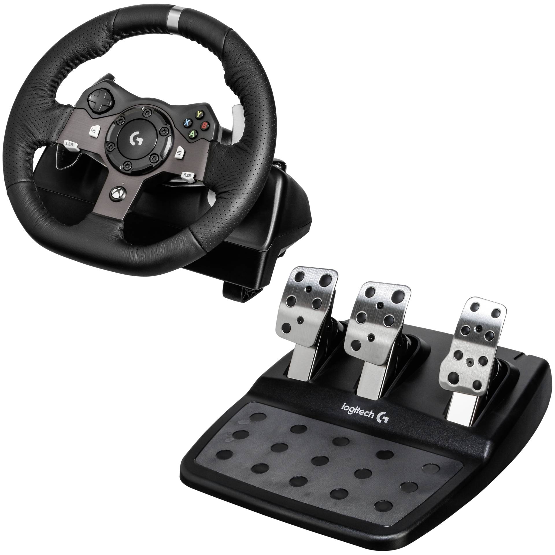 Logitech Driving Force G920 Steering Wheel and Pedals, 941-000123 (Steering  Wheel and Pedals f/PC and Xbox One)