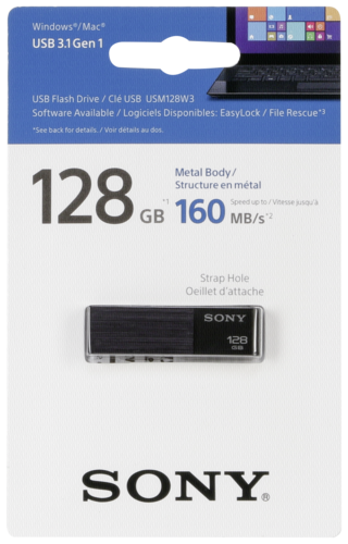 Sony -Micro Vault USM-W 128GB USB schwarz -Sony Hardware/Electronic Grooves.land/Playthek