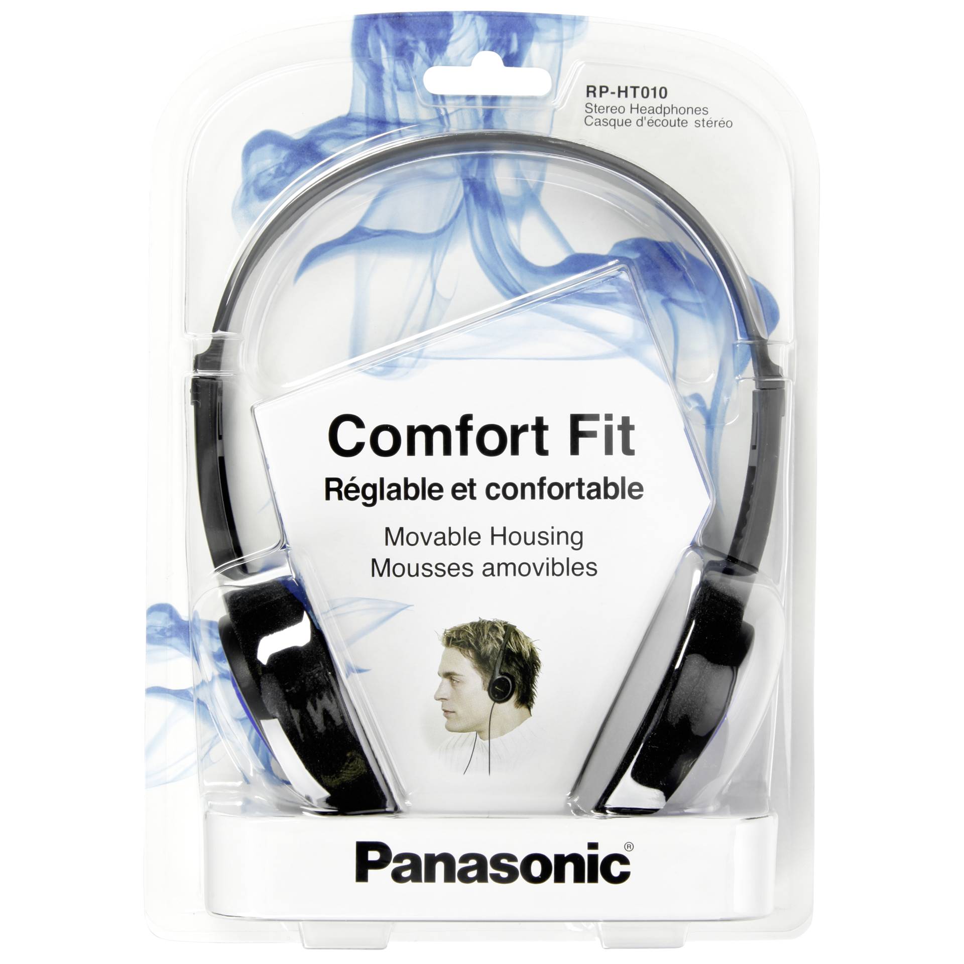Kopfhörer Panasonic blau Leichtbügel -RP-HT010E-A Adapter/Cable -Panasonic