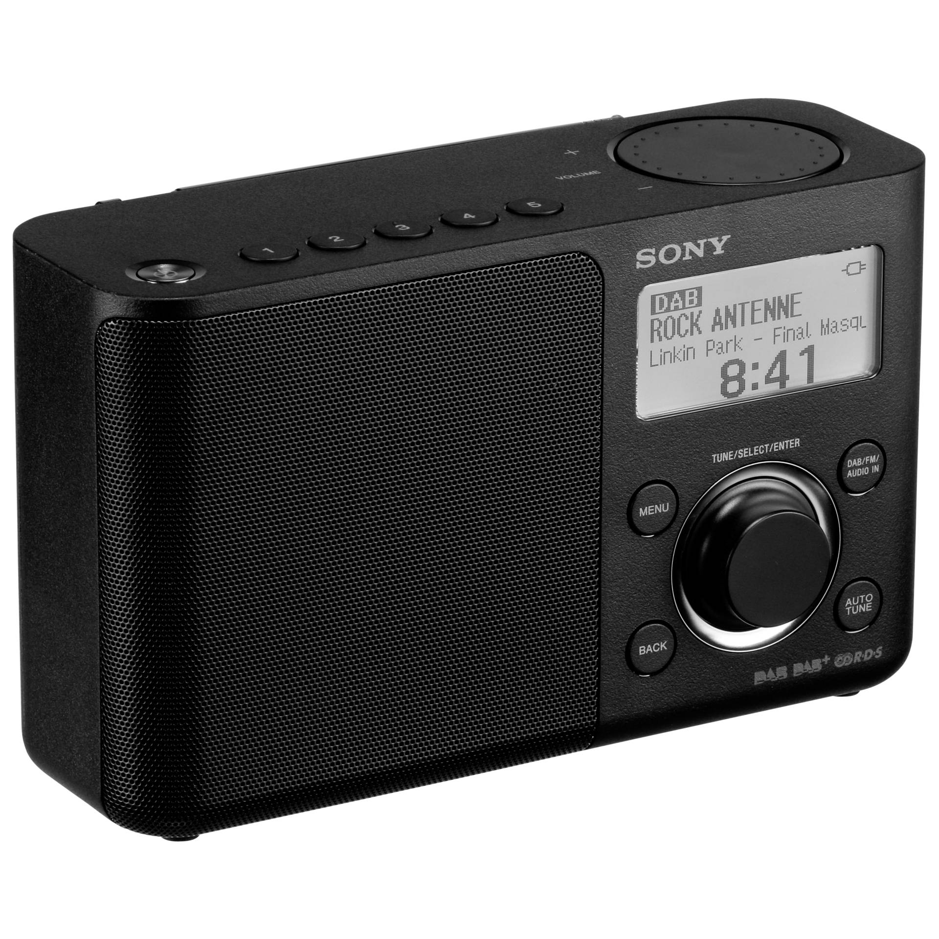-Schwarz Accessories -Sony -XDR-S61D Sony DAB-Radio -Tragbares