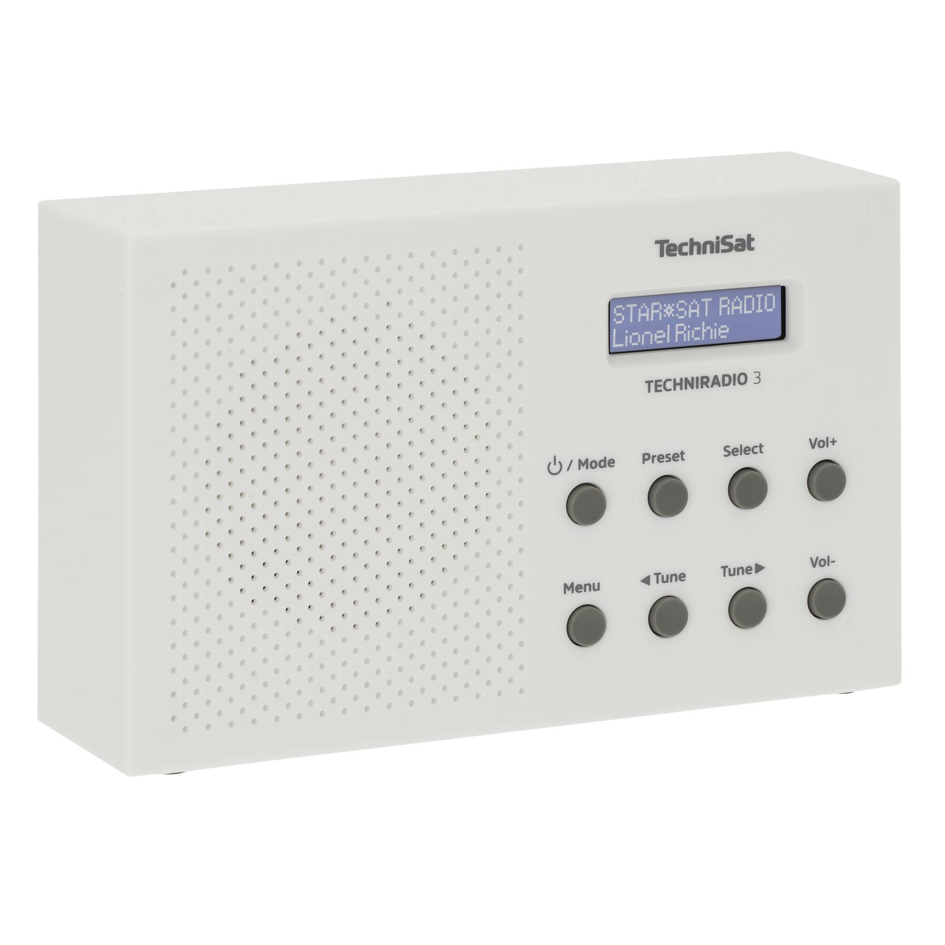 -1 -Tragbares Hardware/Electronic Technisat (0001 -TechniSat DAB-Radio TechniRadio Watt 3 / -weiß -Technisat 3925)