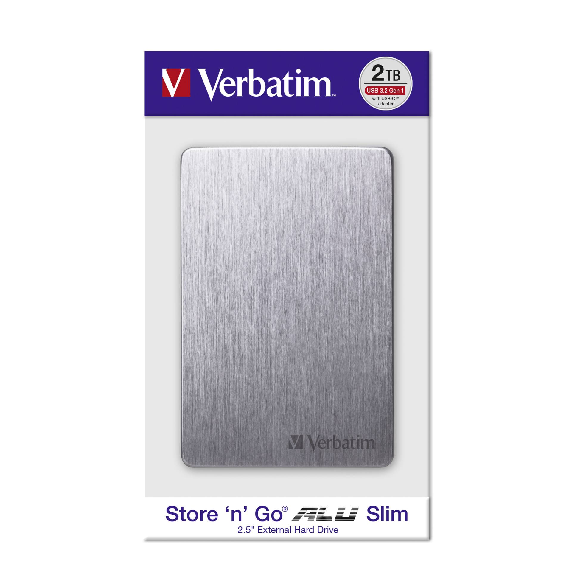 Verbatim -5 ALU 2TB USB 3.2 Gen 1 Space Gray Store n Go 2