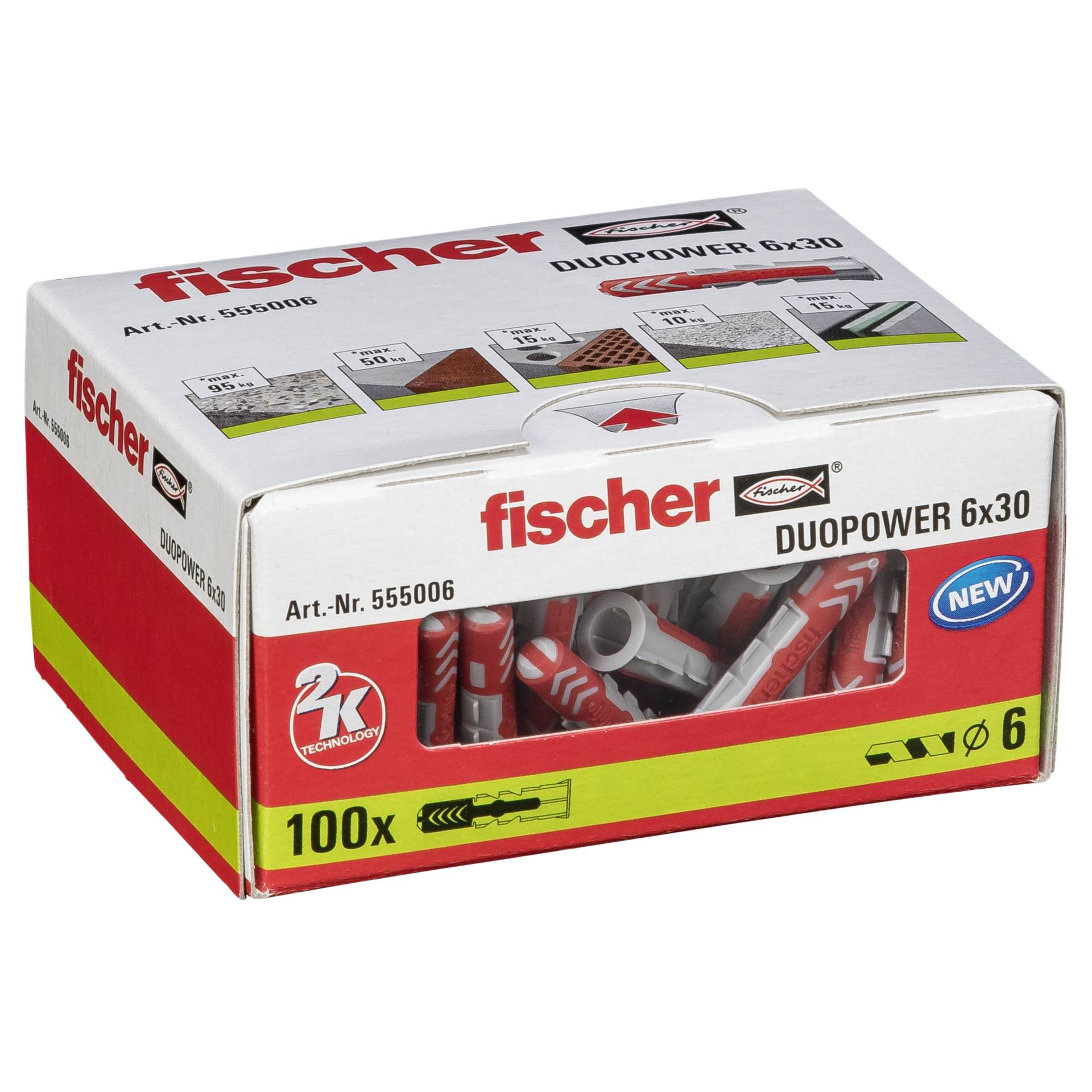 Fischer DUOPOWER 6x30 mm - Universal dowel for screws