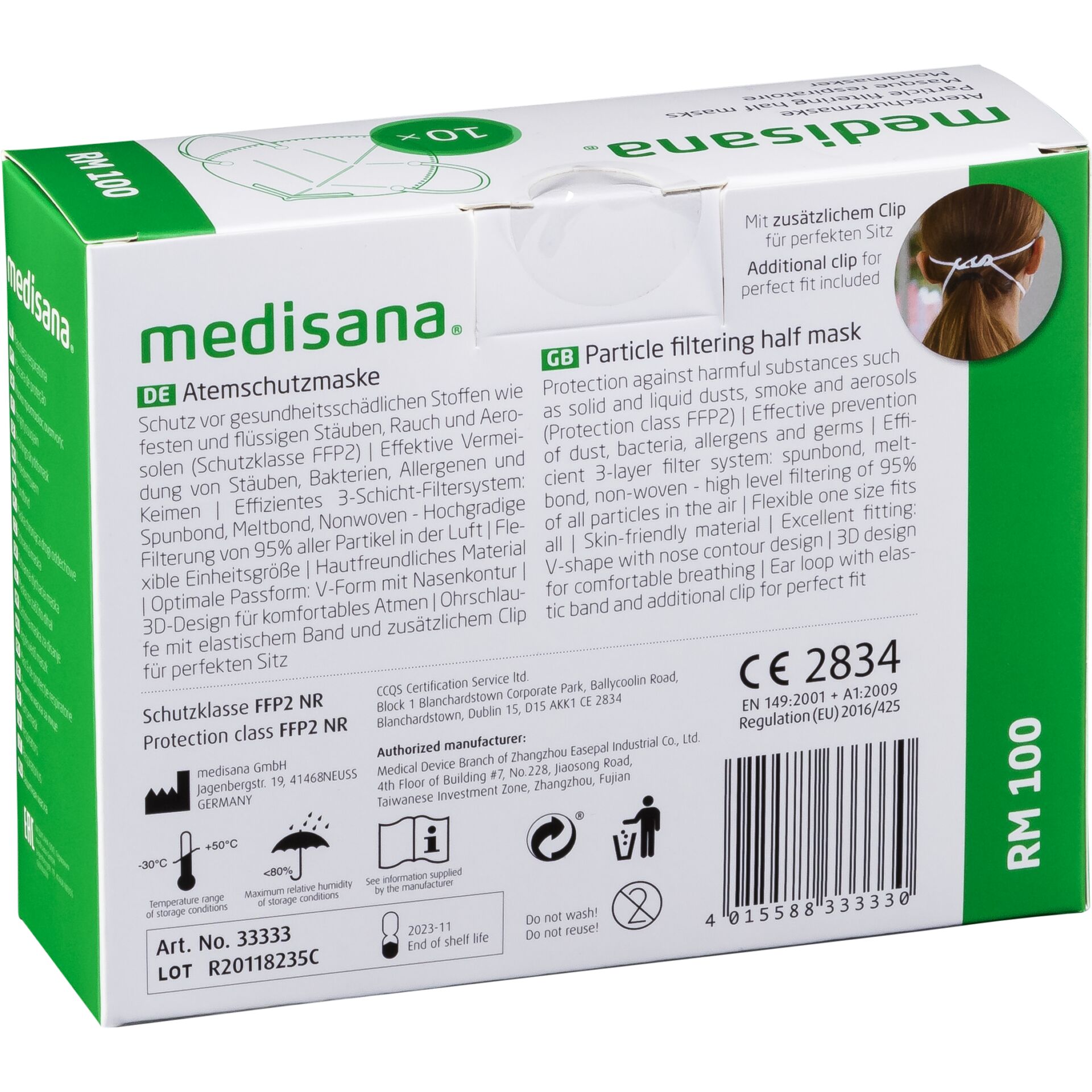 Medisana -RM 100 10 -Medisana Hardware/Electronic X Atemschutzmaske FFP2