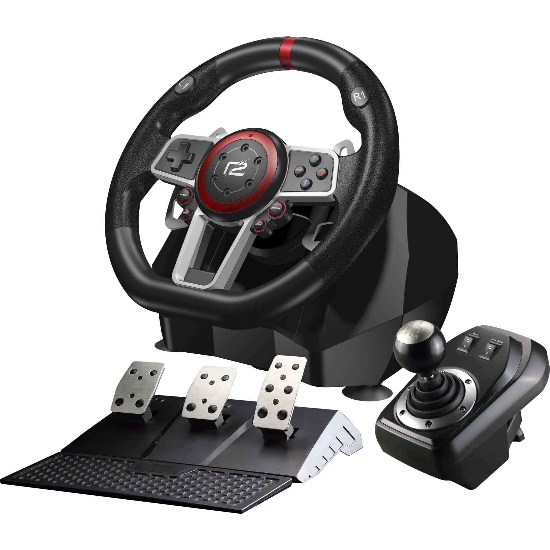 Ready2gaming -Multi System Racing Wheel Pro (Switch / PS4 / PS3 / PC)  -Ready2gaming Toys/Spielzeug Grooves.land/Playthek