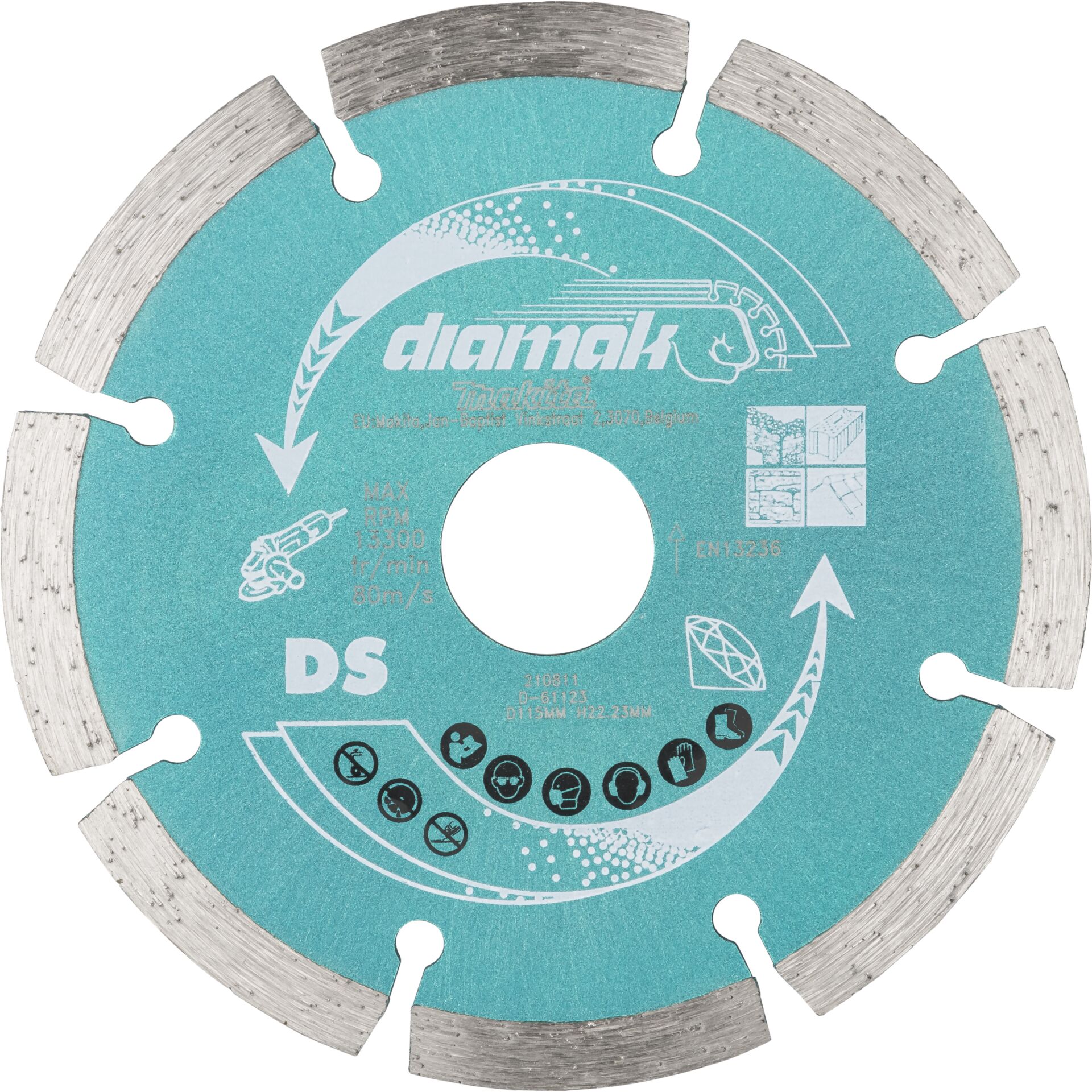 Makita D-61123 Disco diamantato Diamak 115×22,23mm