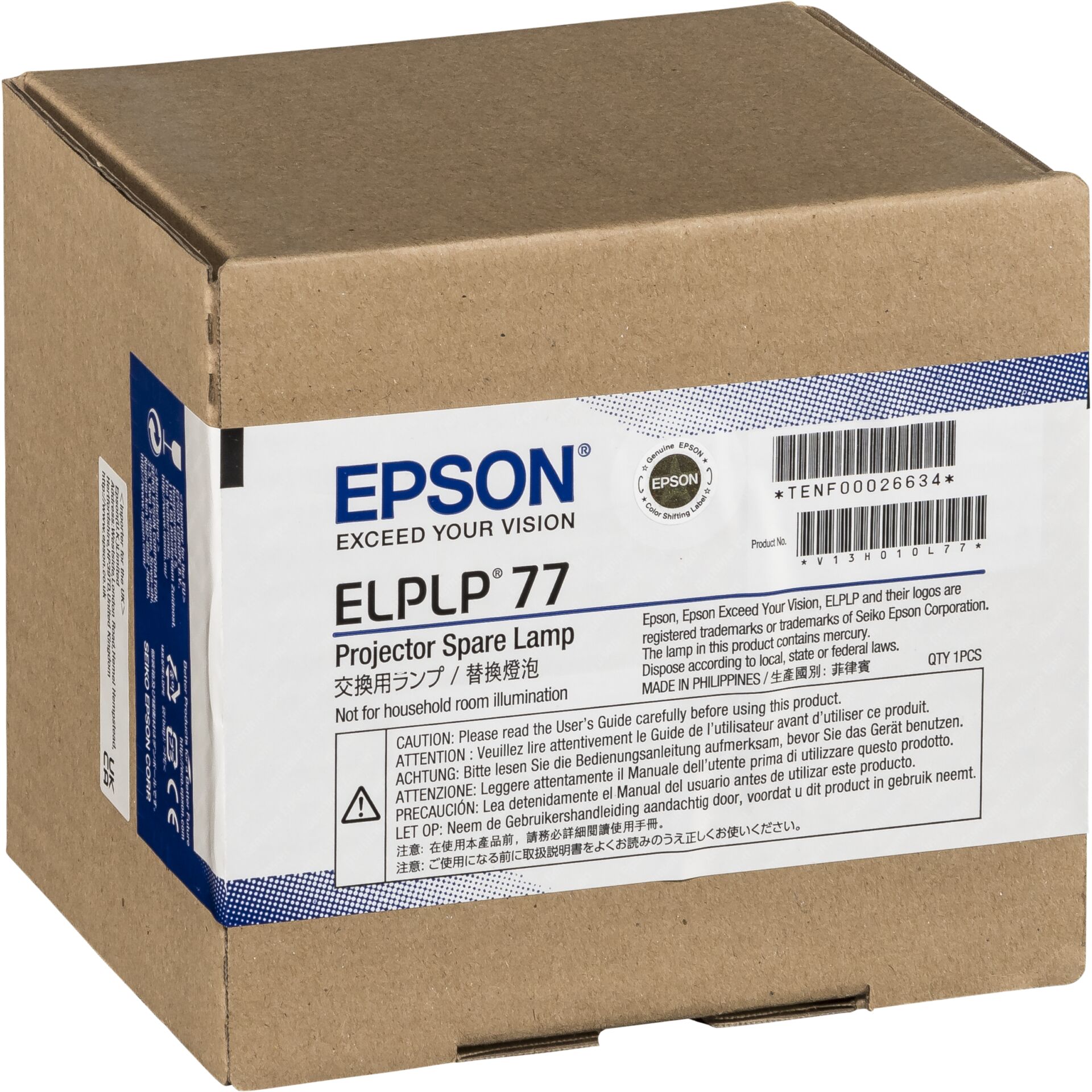 Epson -ELPLP77 -Projektorlampe -UHE -für PowerLite 4650, 4750W