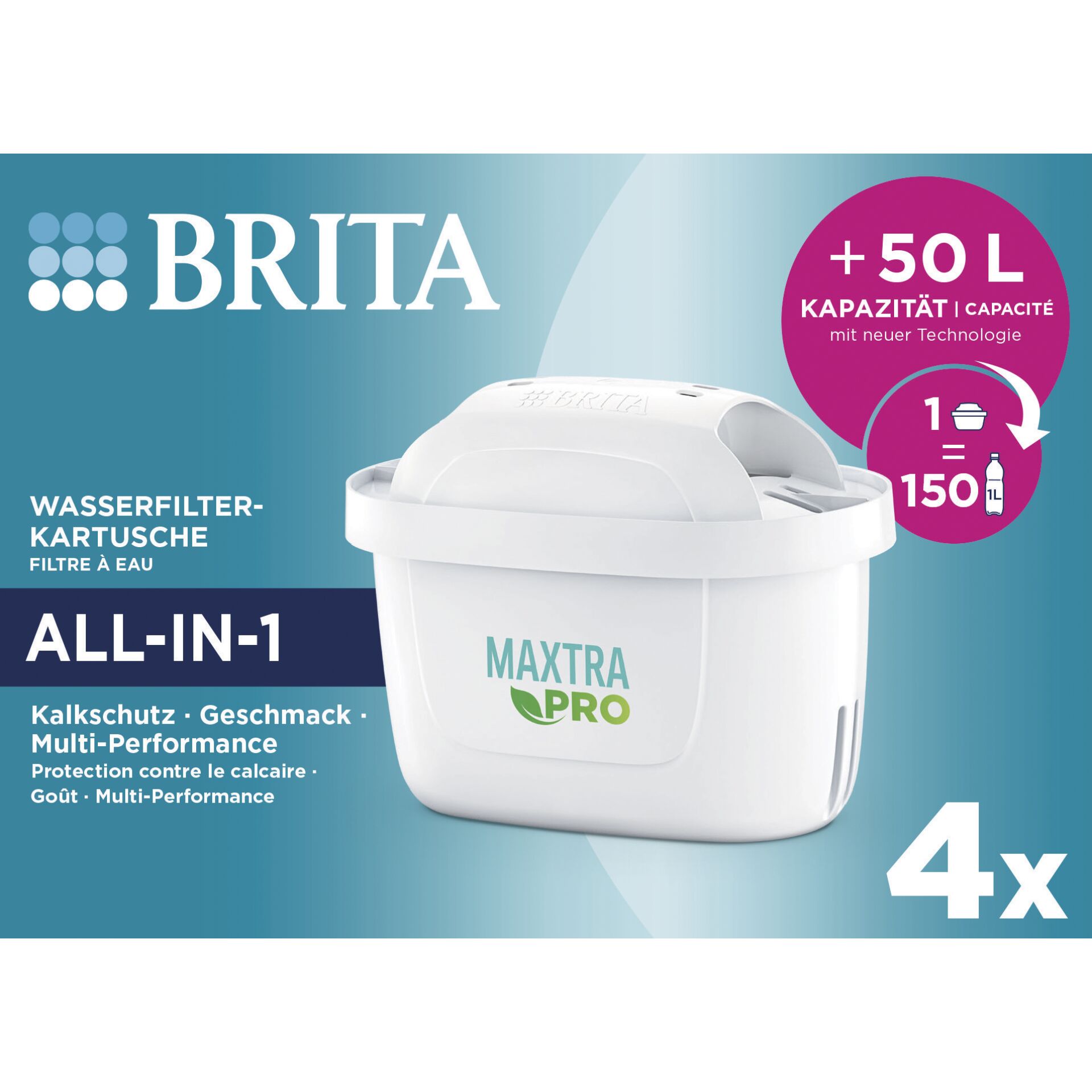 Filtro Brita Pack 4 Maxtra Pro All-In 1Puntronic