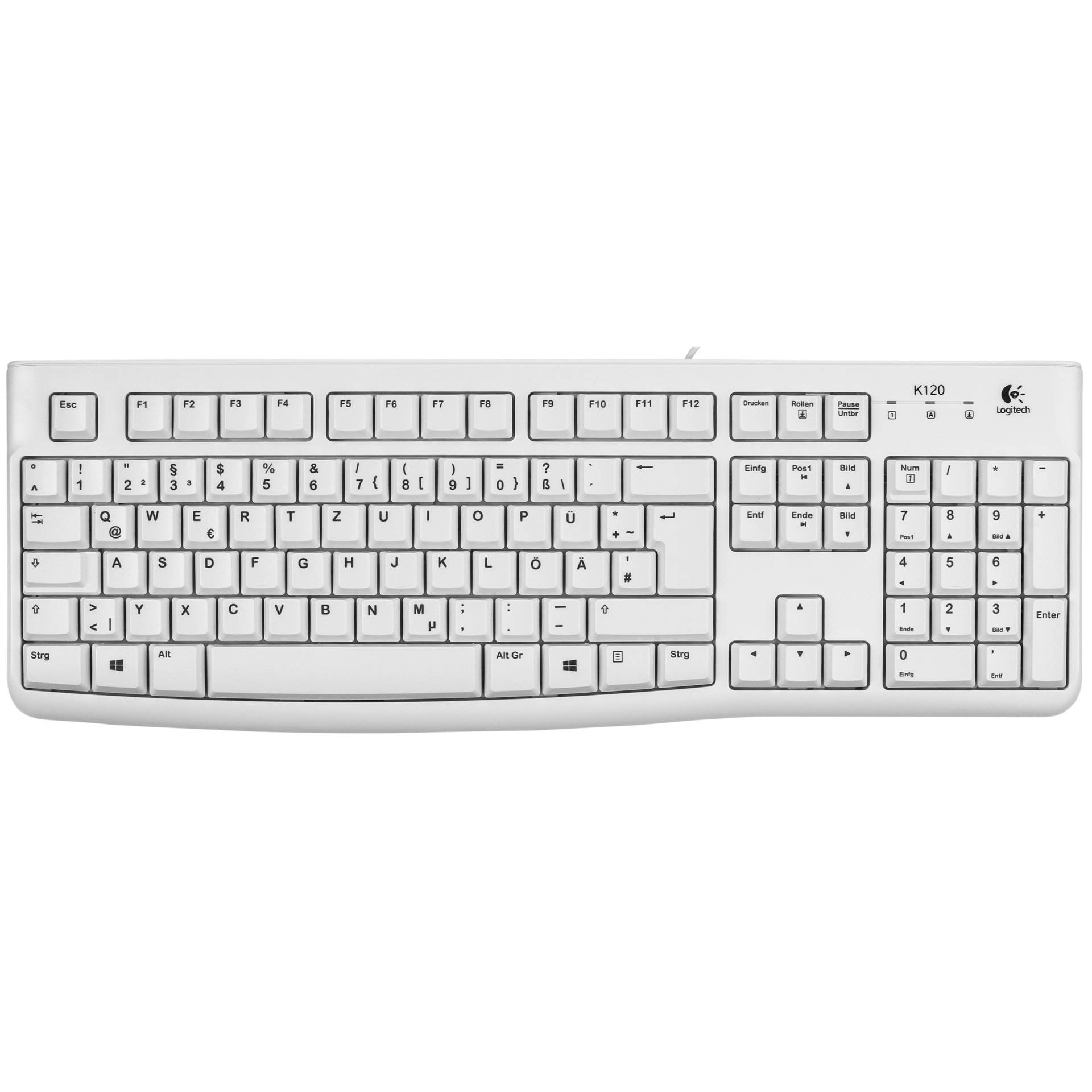 Logitech -K120 for -Deutsch Business -Logitech -weiß Hardware/Electronic -Tastatur