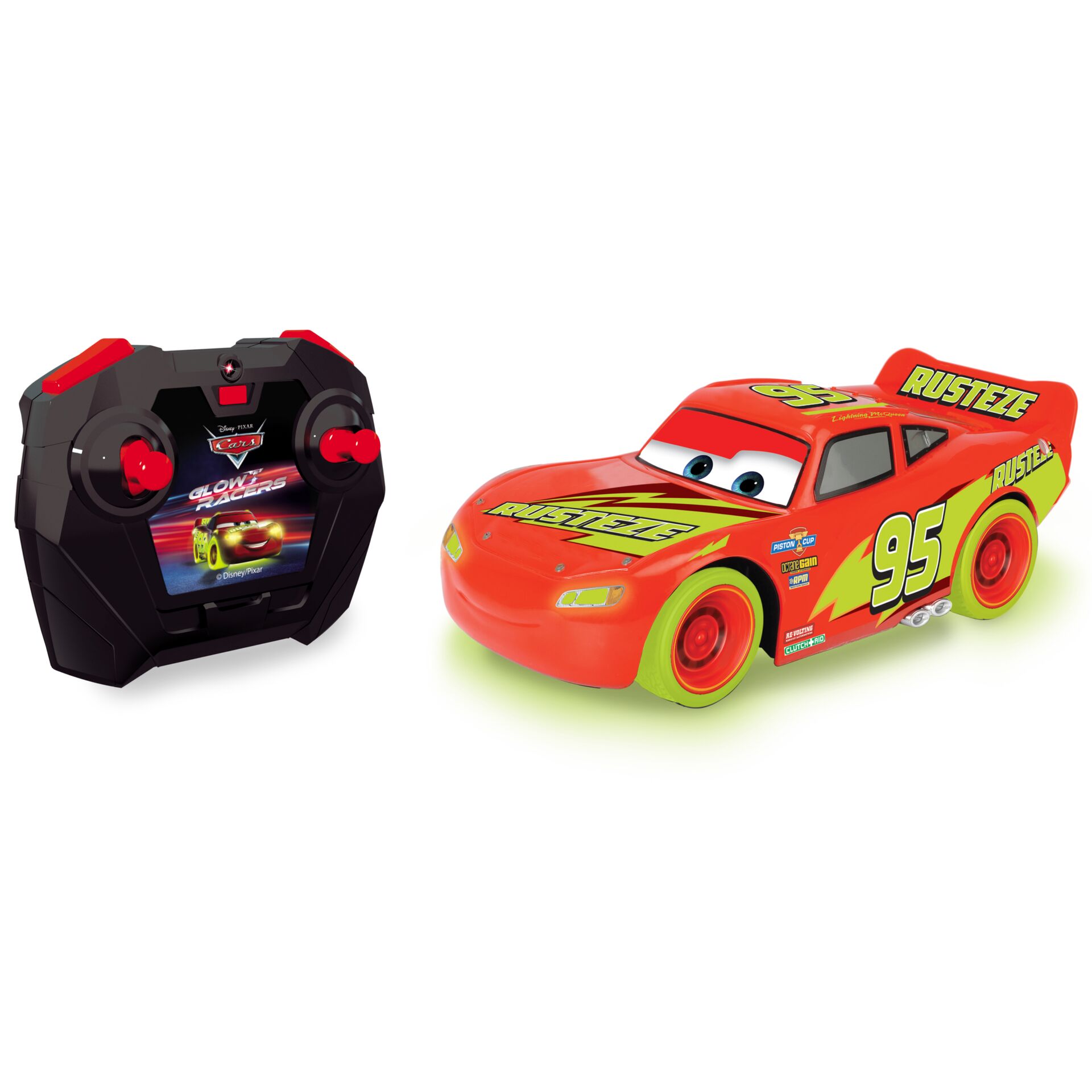 Voiture Disney Cars radiocommandée Flash Mcqueen Carbon 1/16