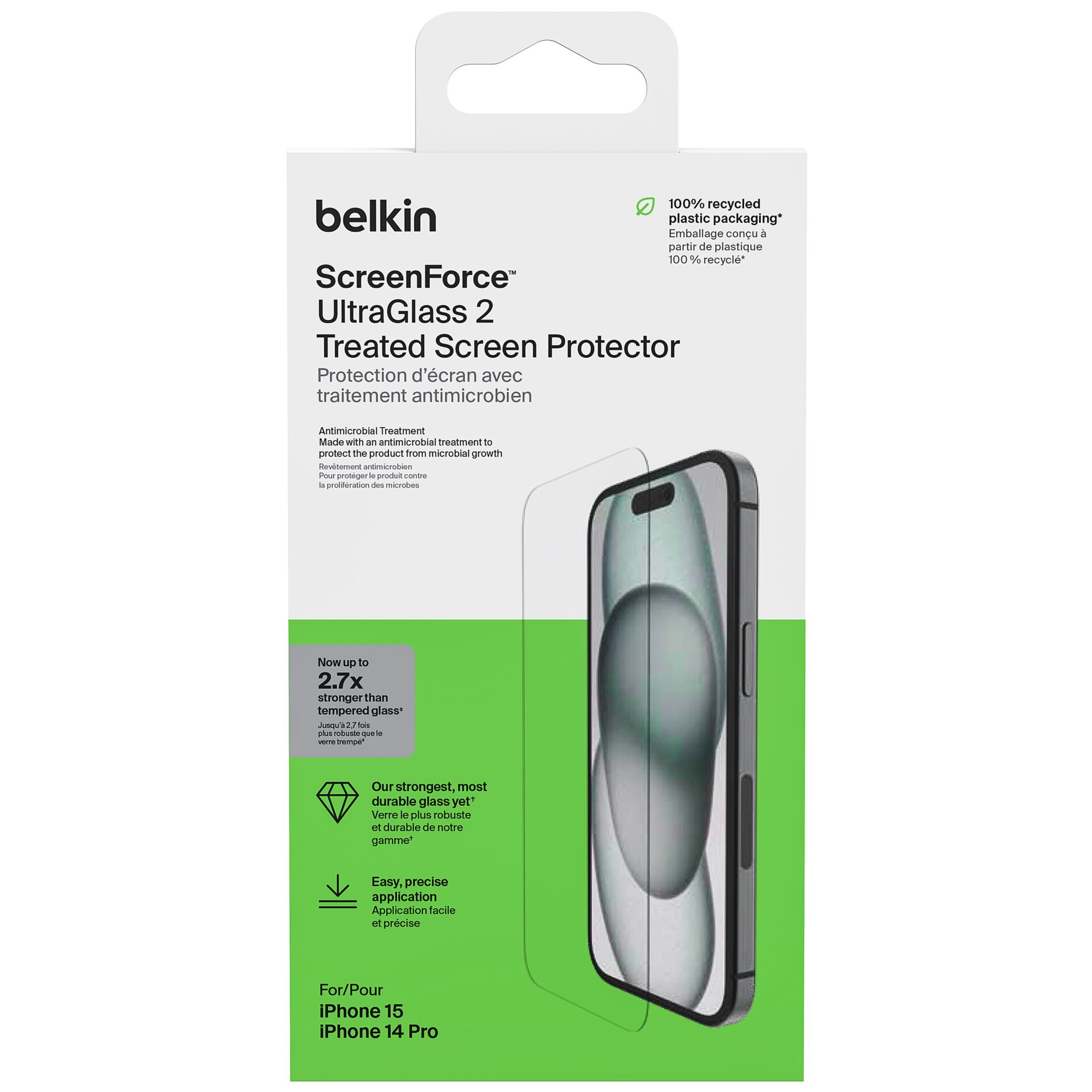 Protège-écran en verre UltraGlass de Belkin pour iPhone 14 Plus