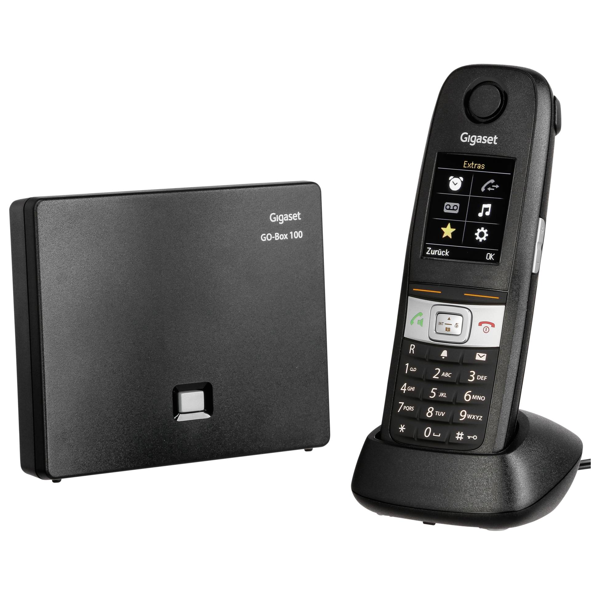 Gigaset -E630A GO analog und VoIP IP Schnurlostelefon mit AB schwarz - Gigaset Hardware/Electronic