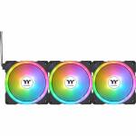Thermaltake - 120mm Thermaltake SWAFAN EX12 ARGB PC Cooling Fan TT Premium Edition 3 Fan Pack