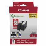 Canon - Canon PG-585XL/CL-586 PVP ink cartridge 2 pc(s) Original High (XL) Yield Black, Cyan, Magenta, Yellow