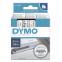Dymo - D1 Schriftband 9 mm x 7 m schwarz auf transparent 40910