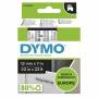 Dymo - D1 ORIGINAL Schriftband, schwarz auf transparent, 12mm x 7m